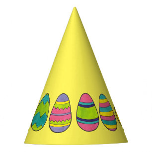 Colourful Painted Easter Eggs Egg Hunt Happy Easte Party Hat