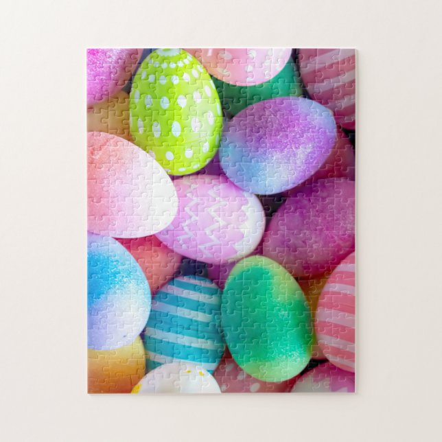Colourful Painted Easter Eggs Photo Jigsaw Puzzle (Vertical)