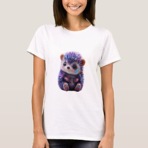 Colourful Painted Galaxy Baby Hedgehog Women T-Shirt