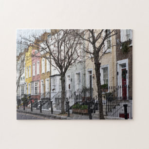 Colourful Painted Houses, Chelsea, London, UK Jigsaw Puzzle