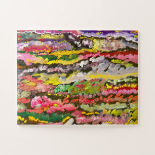 Colourful Painted Layers Jigsaw Puzzle