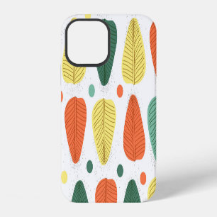 Colourful painted leaves, bright business backgrou iPhone 12 case
