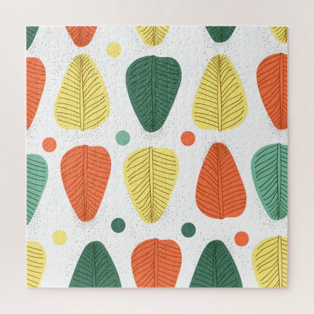 Colourful painted leaves, bright business backgrou jigsaw puzzle (Vertical)