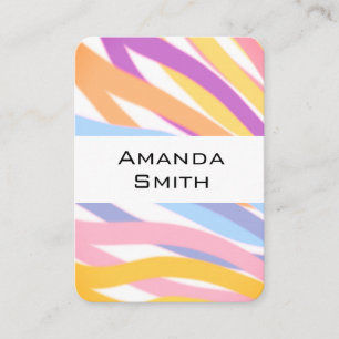 colourful painted stripes abstract art business card
