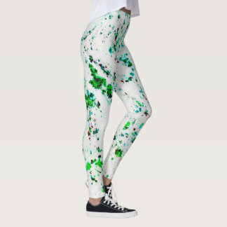 Colourful Painted Water Patterned Leggings