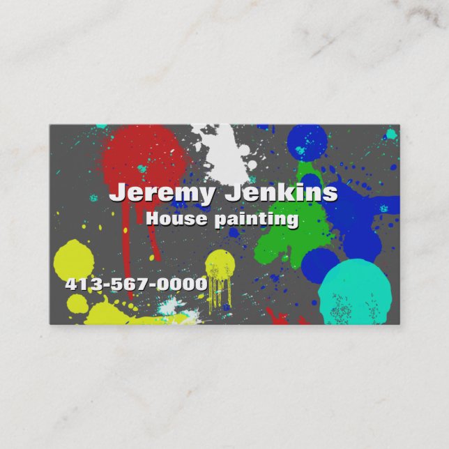Colourful Painters Business Card (Front)