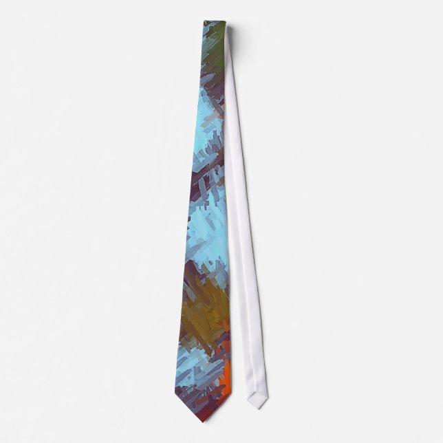 Colourful Painting Abstract Background #7 Tie (Front)
