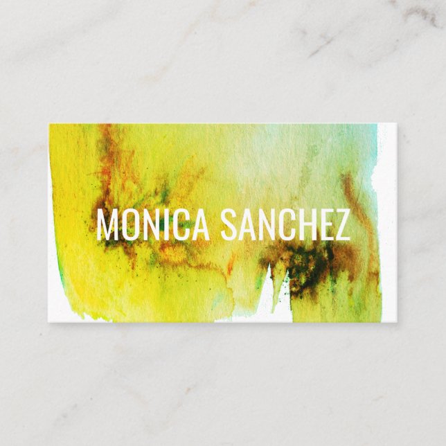 Colourful painting abstract business card design (Front)