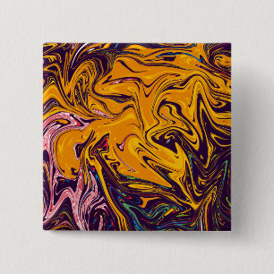 colourful painting, and fine art masterpiece 15 cm square badge