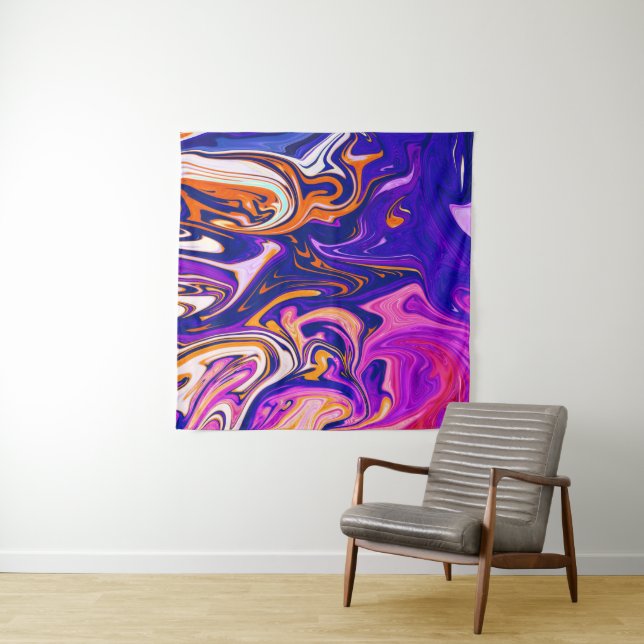 Colourful Painting | Best fine art, modern abstrac Tapestry (In Situ)