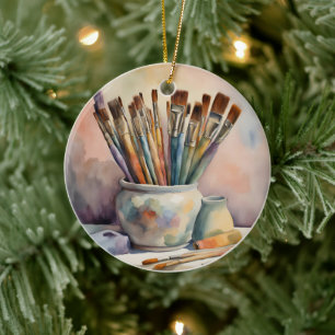Colourful Painting Ceramic Ornament