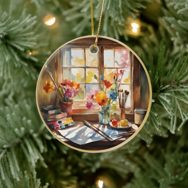 Colourful Painting  Ceramic Ornament (Tree)