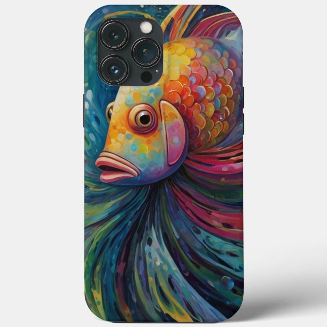Colourful Painting of a Fish Case-Mate iPhone Case (Back)