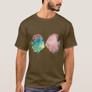 Colourful Pair of Bonded Discus Fish T-Shirt