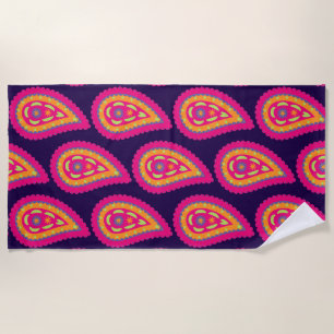 Colourful Paisley Beach Towel