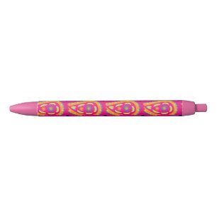 Colourful Paisley Black Ink Pen