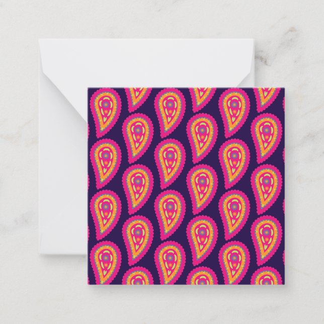 Colourful Paisley Card (Front)
