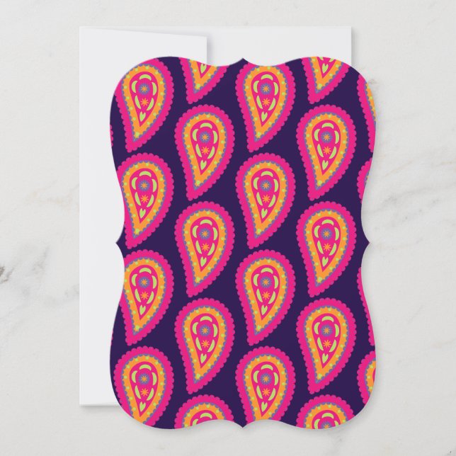 Colourful Paisley Card (Front)
