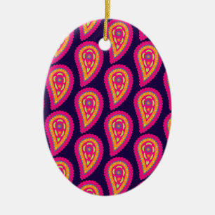 Colourful Paisley Ceramic Ornament
