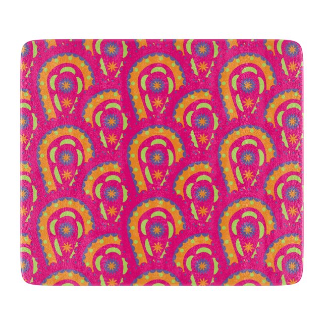 Colourful Paisley Cutting Board (Front)