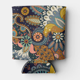 Colourful Paisley: Floral Indian Wallpaper. Can Cooler