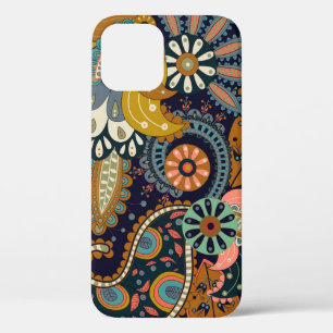 Colourful Paisley: Floral Indian Wallpaper. iPhone 12 Case