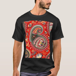 Colourful Paisley Indian Seamless Pattern T-Shirt