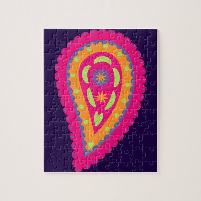 Colourful Paisley Jigsaw Puzzle (Vertical)