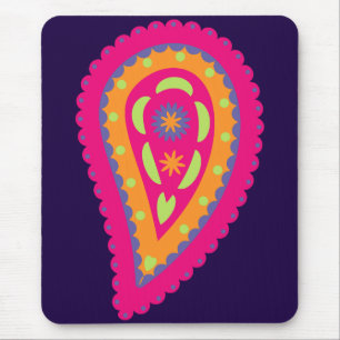 Colourful Paisley Mouse Pad