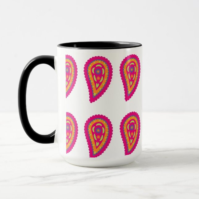 Colourful Paisley Mug (Left)
