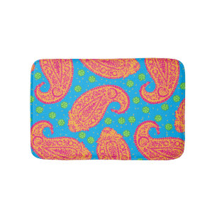 Colourful Paisley Pattern Bath Mat
