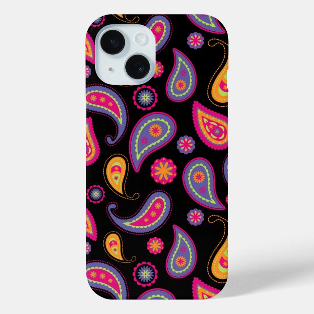 Colourful Paisley Pattern Case-Mate iPhone Case (Back)