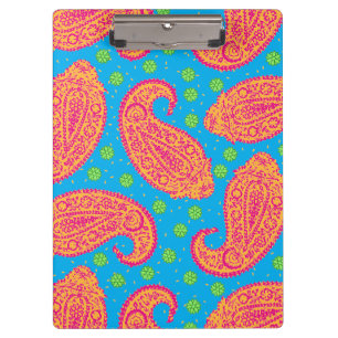 Colourful Paisley Pattern Clipboard