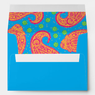 Colourful Paisley Pattern Envelope
