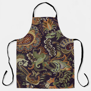 Colourful Paisley pattern. Ethnic vintage wallpape Apron