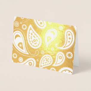 Colourful Paisley Pattern Foil Card