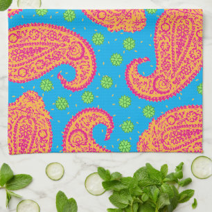 Colourful Paisley Pattern Kitchen Towel