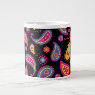 Colourful Paisley Pattern Large Coffee Mug