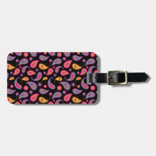 Colourful Paisley Pattern Luggage Tag
