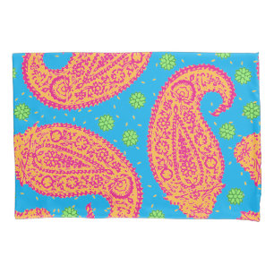 Colourful Paisley Pattern Pillowcase