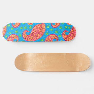 Colourful Paisley Pattern Skateboard