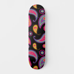 Colourful Paisley Pattern Skateboard