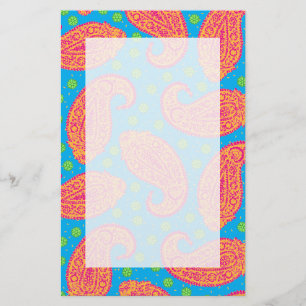 Colourful Paisley Pattern Stationery
