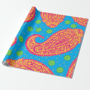 Colourful Paisley Pattern Wrapping Paper