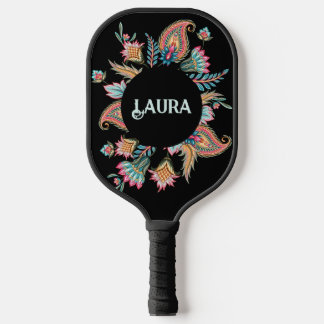 Colourful Paisley Personalised Pickleball Paddle