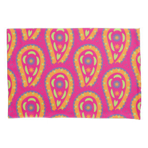 Colourful Paisley Pillowcase
