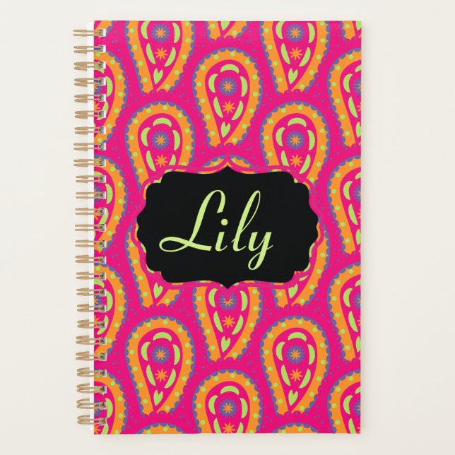 Colourful Paisley Planner (Front)
