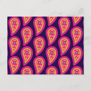 Colourful Paisley Postcard