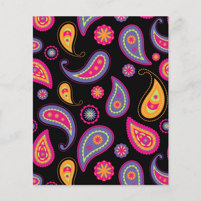 Colourful Paisley seamless Pattern (Front)