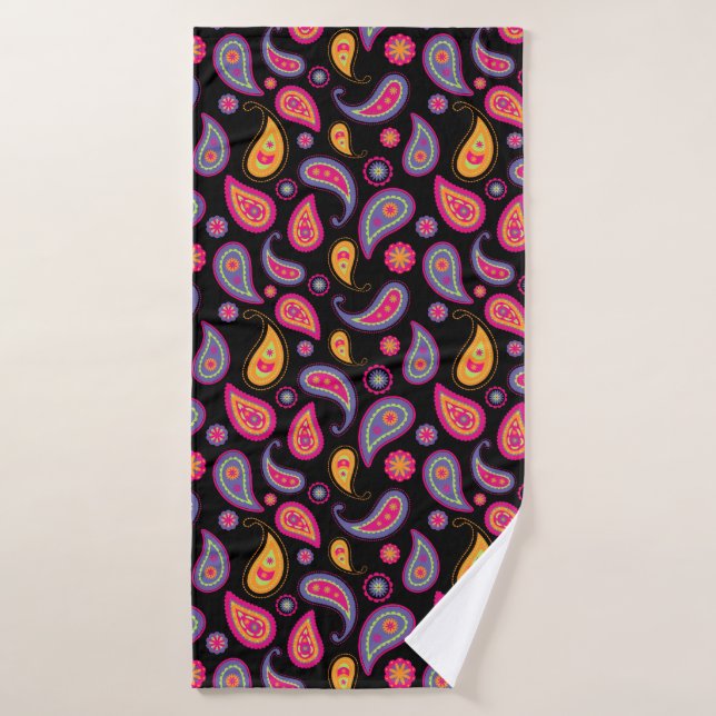 Colourful Paisley seamless Pattern Bath Towel (Bath Towel)